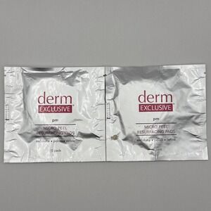Derm Exclusive PM Micro Peel Resurfacing Pads, 2 packs of 15 = 30 PadsTotal